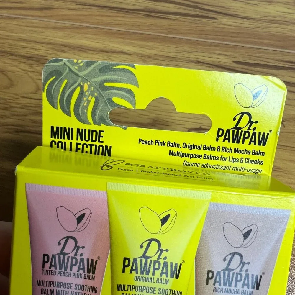 Dr. PAWPAW Mini Nude Collection Multipurpose Balm Lips Cheeks 3 Pack NEW‎